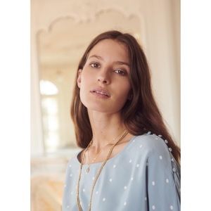 Sezane Emy 100% silk blouse